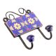 Navy Blue Yellow Sunflower Ceramic Tiles Hooks